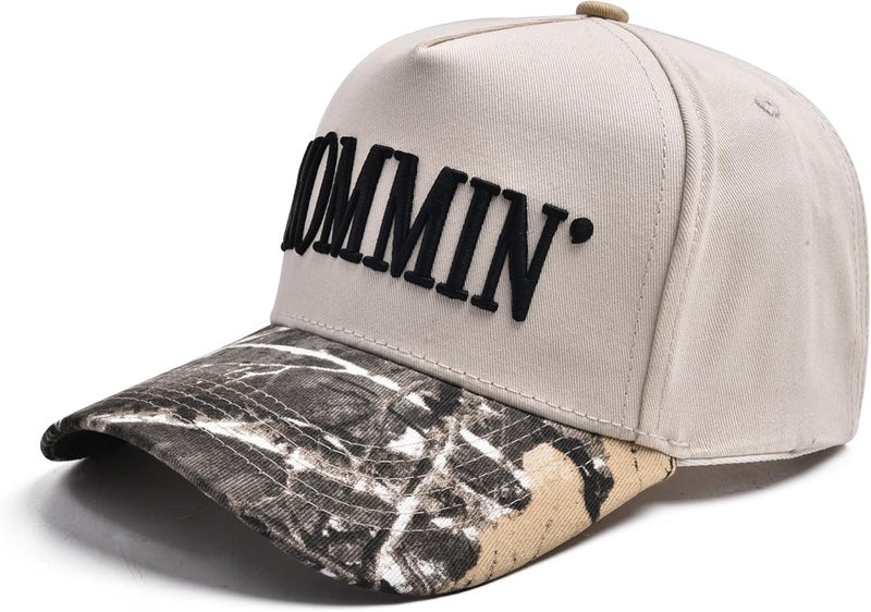 Asadovce Mommin Trucker Hat for Women Embroidered Mom Baseball Cap Adjustable Canvas Vintage Hat for Casual Wear - Image 2